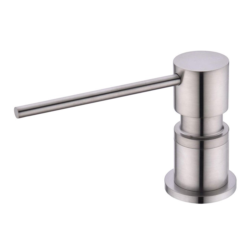 EKRTE Sink Soap Dispensers,Brass Commercial Kitchen Soap Dispenser Liquid Lotion Dish Dispenser Built in Soap Dispenser Brushed Nickel Bathroom Soap Dispensers Pump, Refill from The Top - Image 1